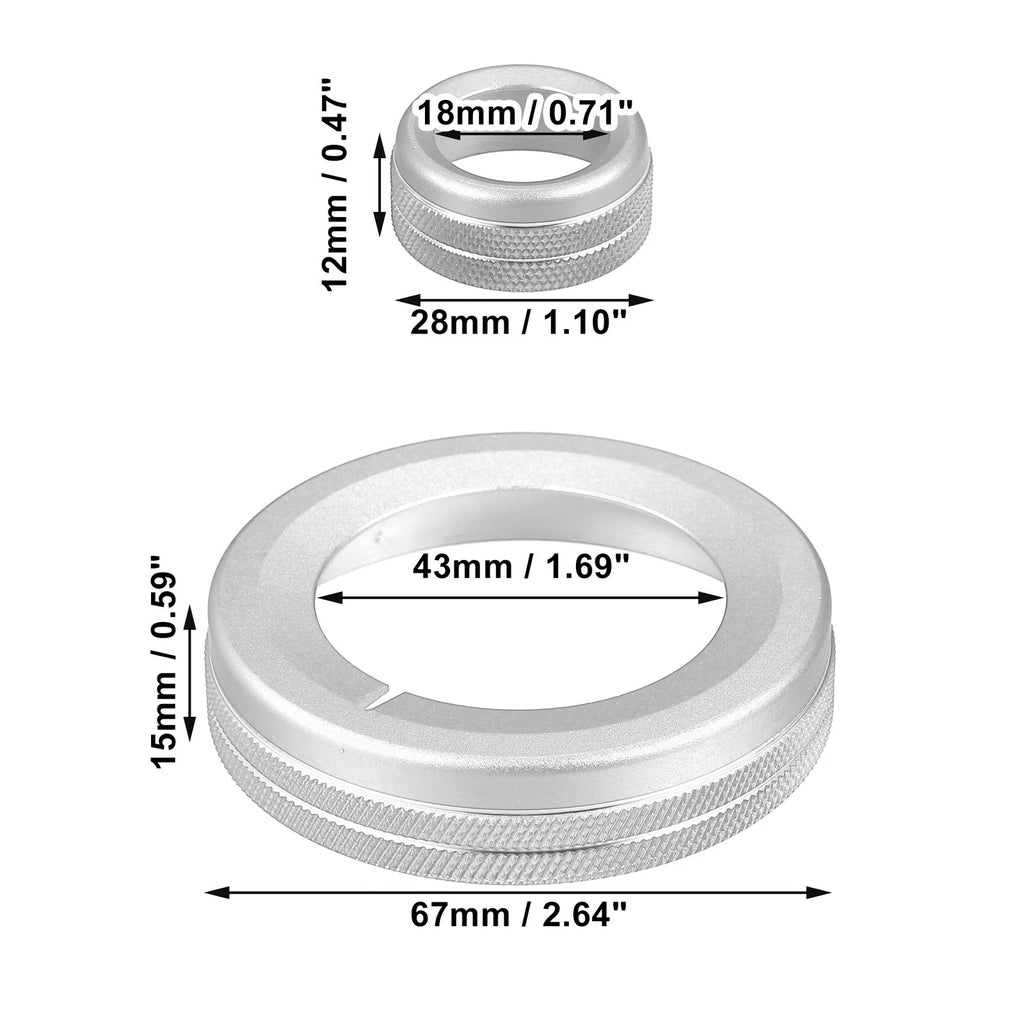 Set of 4 Aluminum Alloy Center Control Ring Knob Covers for Chevrolet 