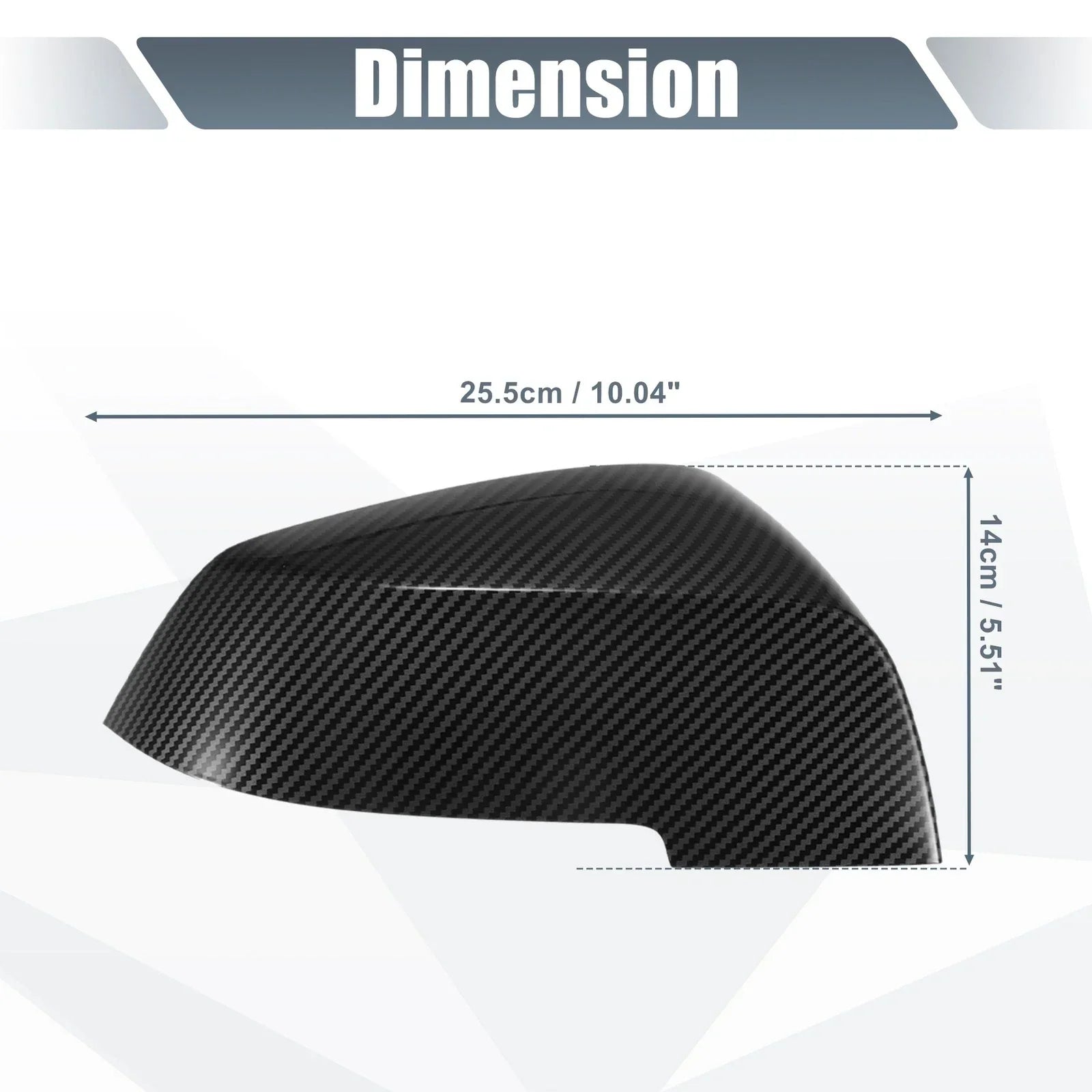 Pair Rearview Mirror Cover Cap Carbon Fiber Pattern for BMW 330i 320i 220i