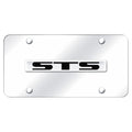 Chrome Name on Chrome License Plate - Officially Licensed for Cadillac STS