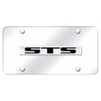 Chrome Name on Chrome License Plate - Officially Licensed for Cadillac STS