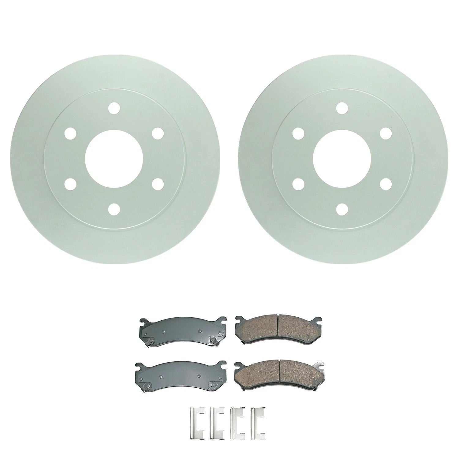 Set of 2 Bosch QuietCast Front Rotors & Akebono ProACT Pads for Yukon