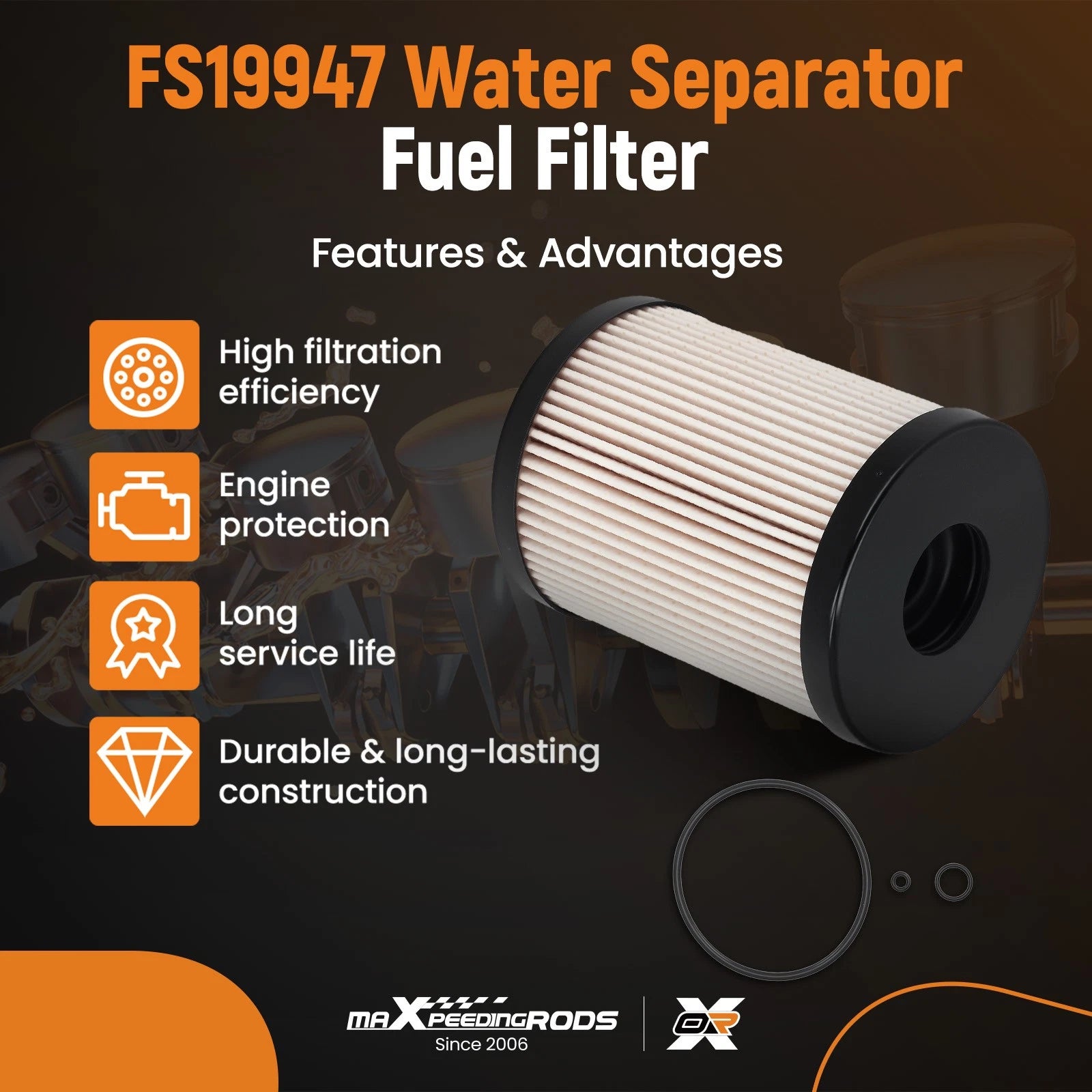 Fuel Filter for International Harvester (2002–2019) 33994 WF10149 L5086F