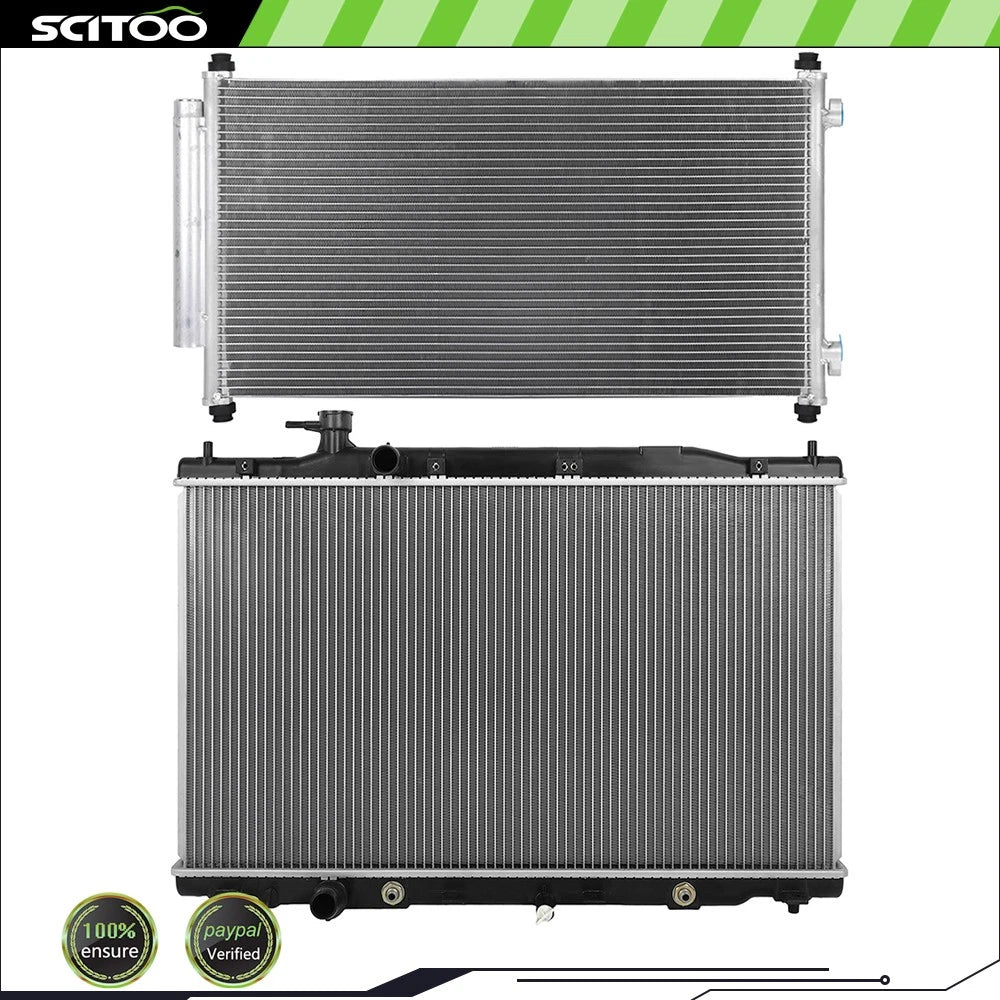 Radiator and A/C Condenser Kit for Honda CR-V (2010–2011) 2.4L L4