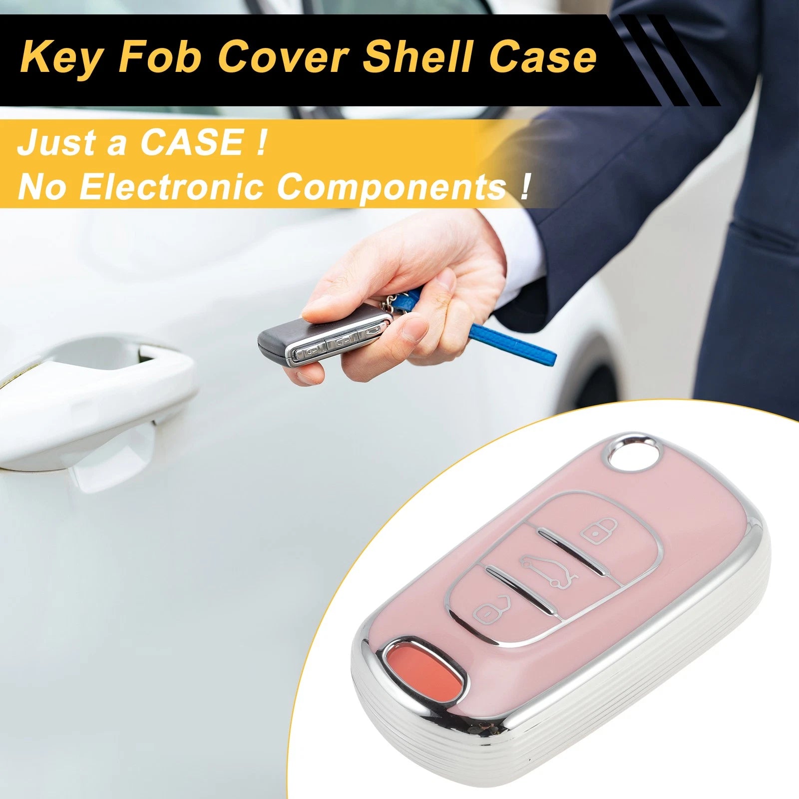 Car Key Case for Hyundai i10 i20 i30 i35 ix20 ix25 ix30 ix35 (3 Buttons)
