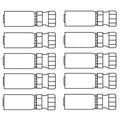 10 Pack Universal Female Straight Hydraulic Couplings FJX-08-12