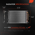 Radiator with Oil Cooler for Hyundai Elantra (2011–2013) Kia Soul (2012–2013)