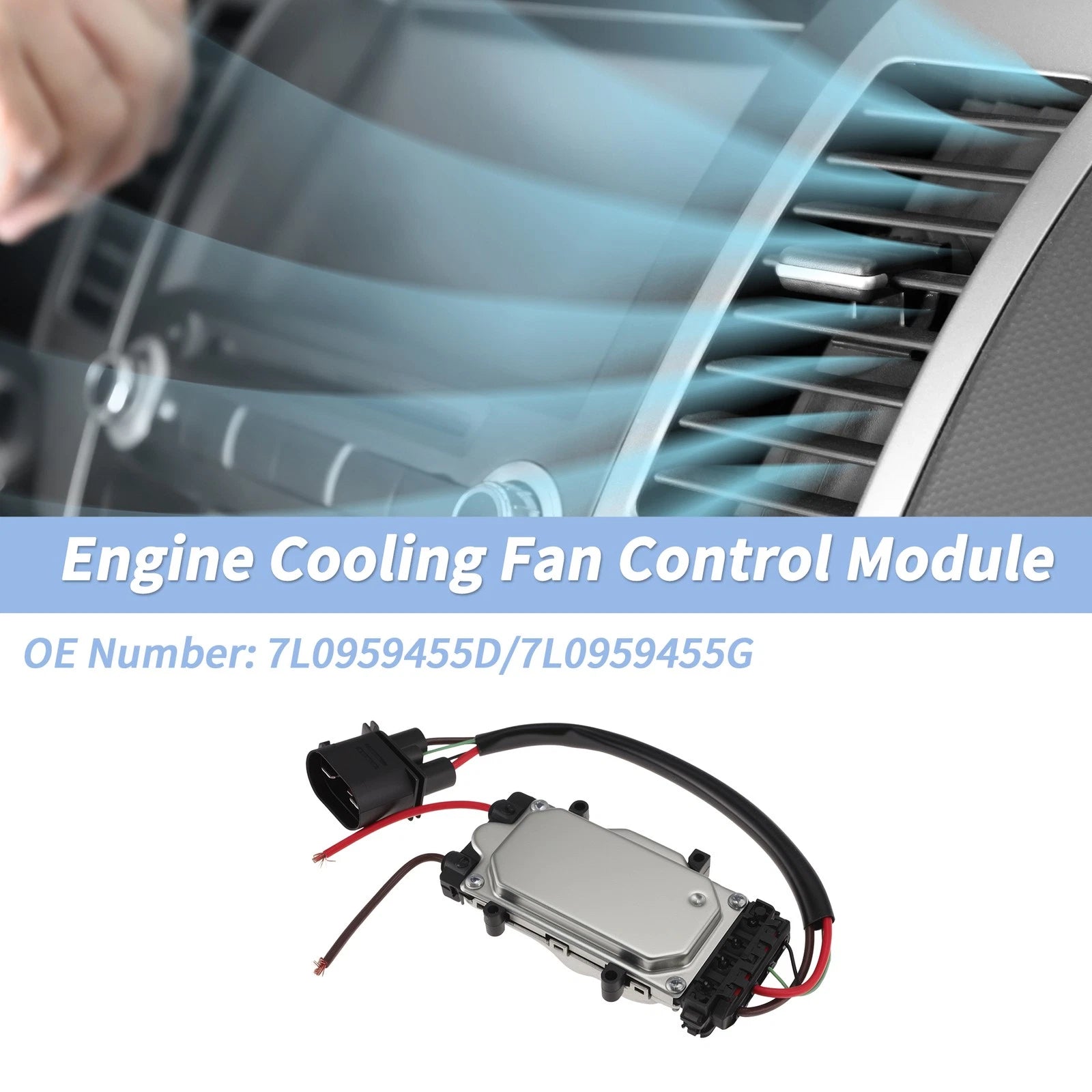 Engine Cooling Fan Control Module 7L0959455D/7L0959455G for Audi Q7 (2007–2015)