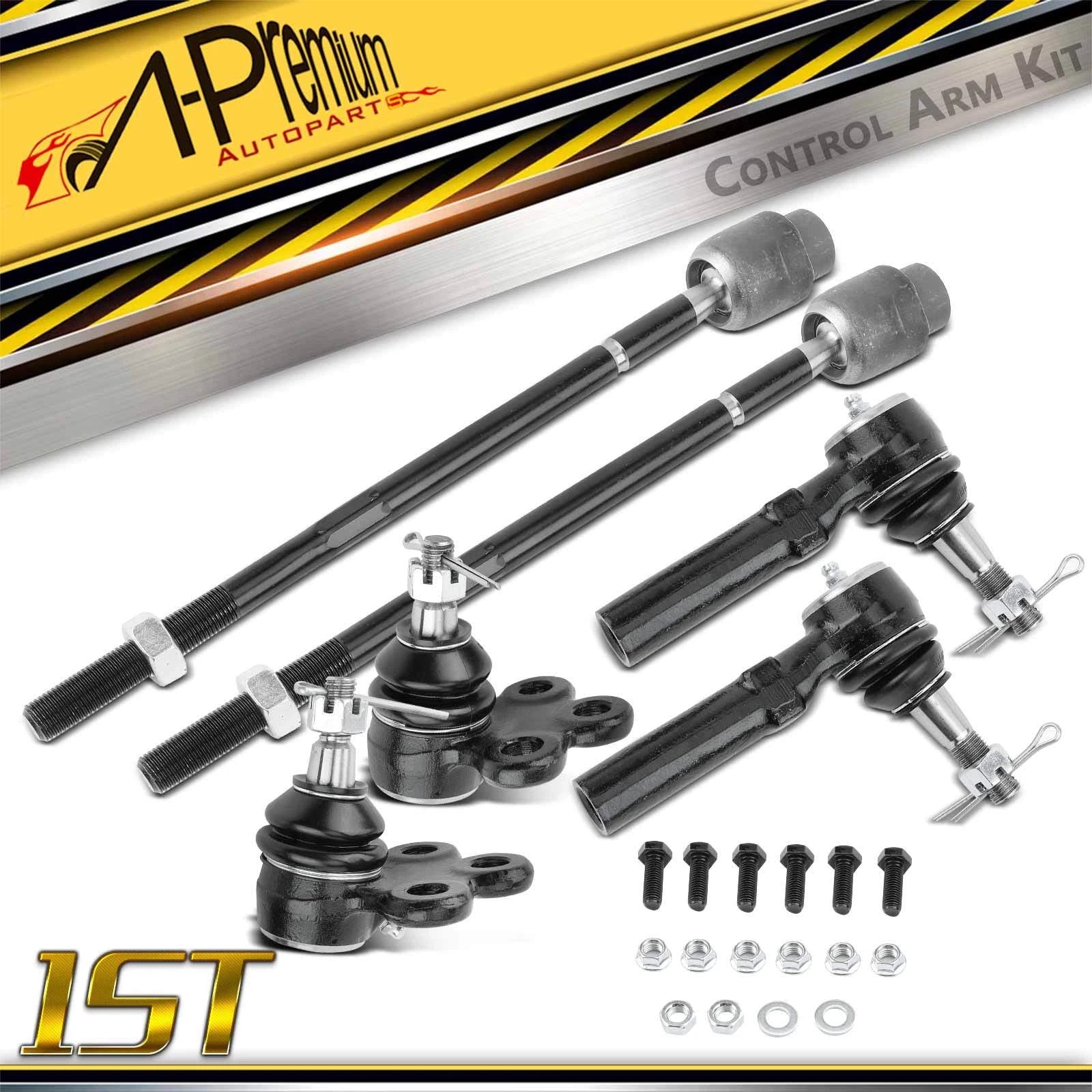 Set of 6 Inner & Outer Tie Rod Ends for Chevy Impala Buick Pontiac 