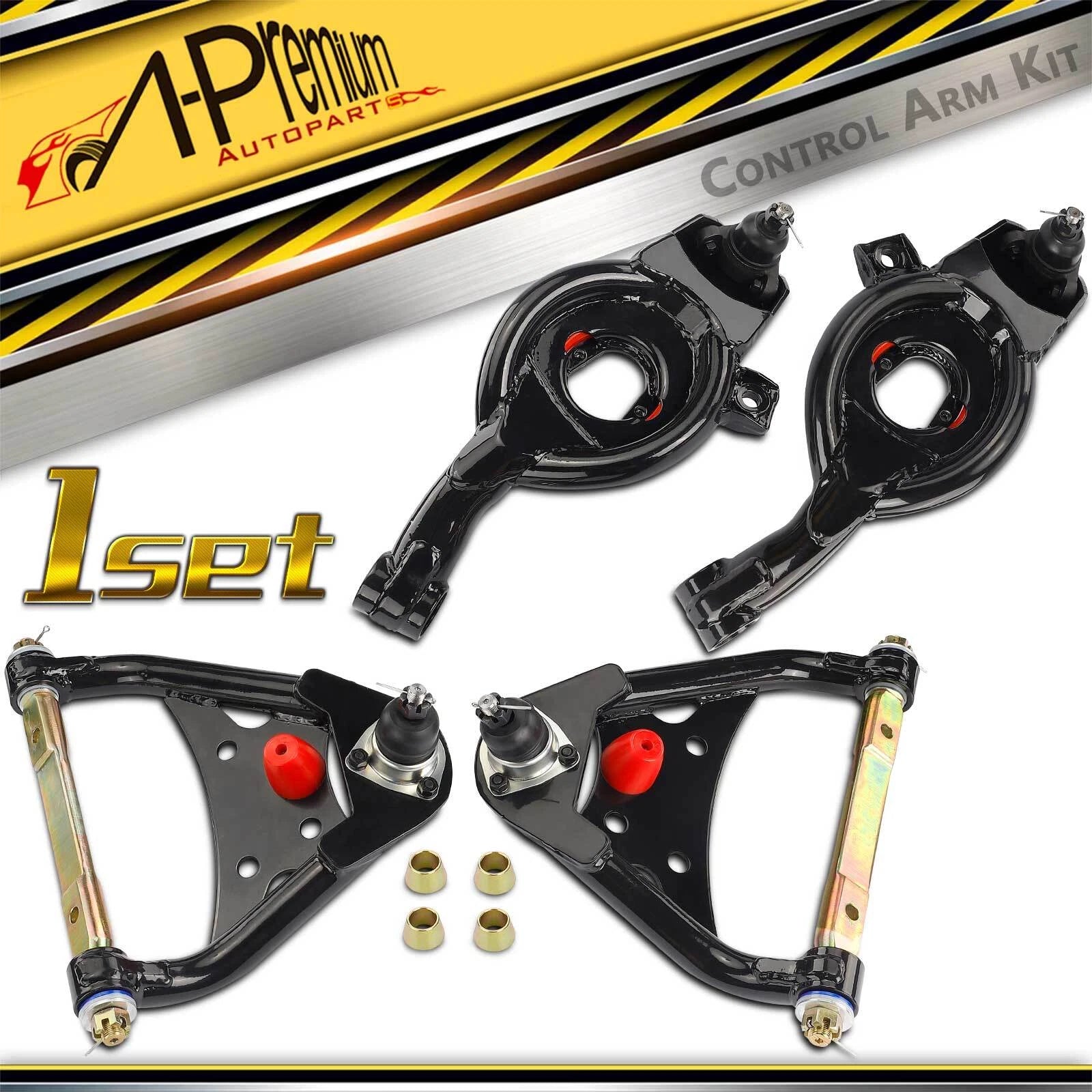 Set of 4 Front Upper & Lower Control Arms for Chevrolet Impala (1965–1970)