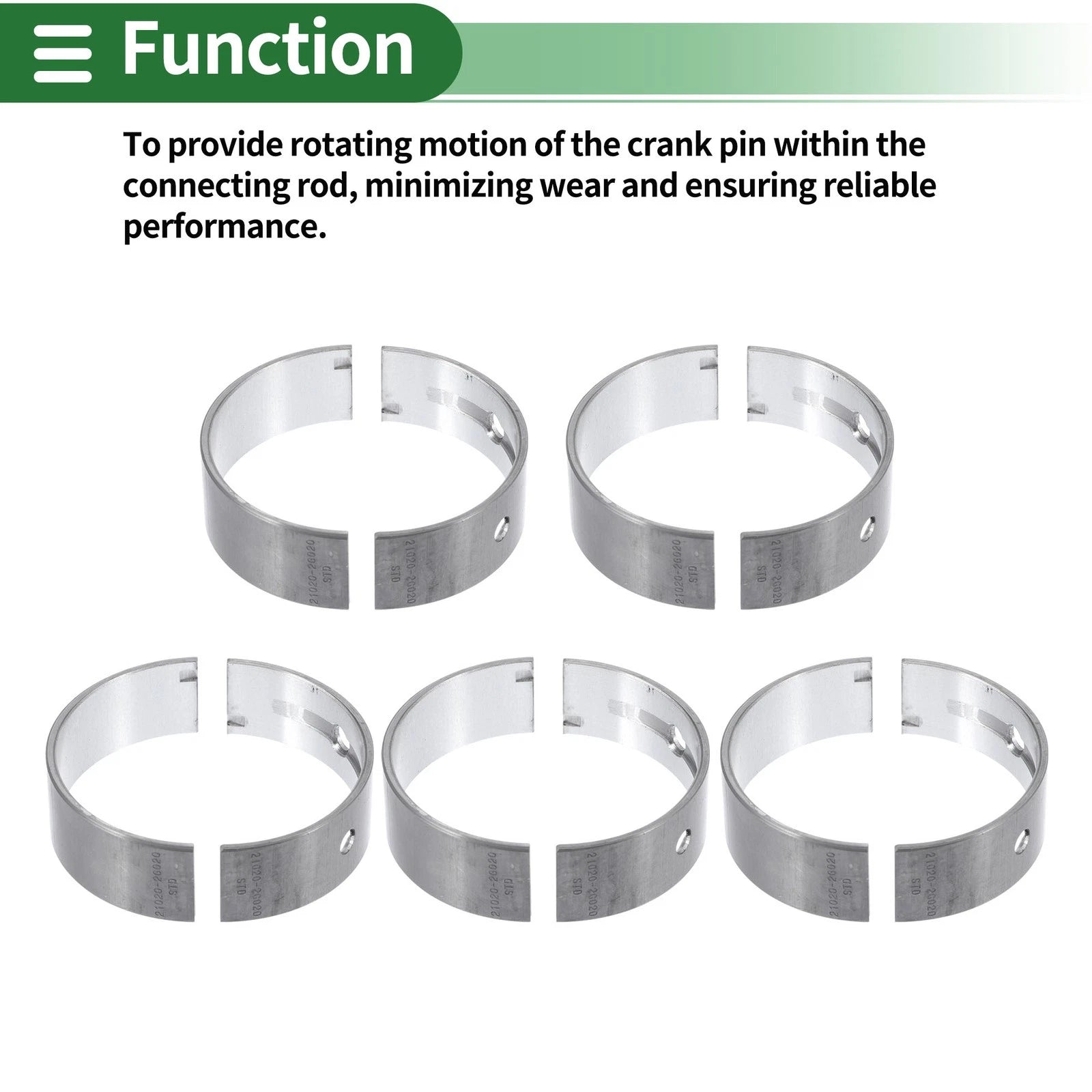 Main Bearing Set No.210202G020 for Hyundai Tucson (2010–2015)