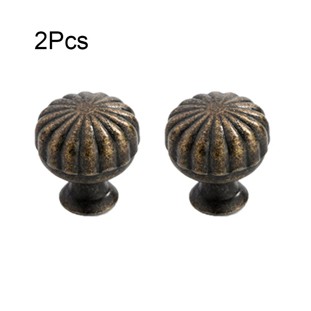 2X Antique Bronze Cabinet Door Knob Handles for Kitchen Furniture