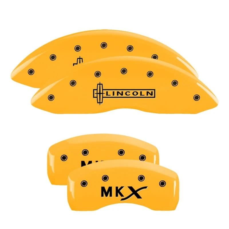 Brake Caliper Covers Front Yellow Replacement for Lincoln MKX (2016–2018)