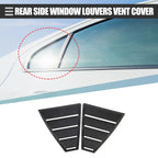 Rear Side Window Louvers Vent Cover for Hyundai Elantra (2017–2019) ABS Black
