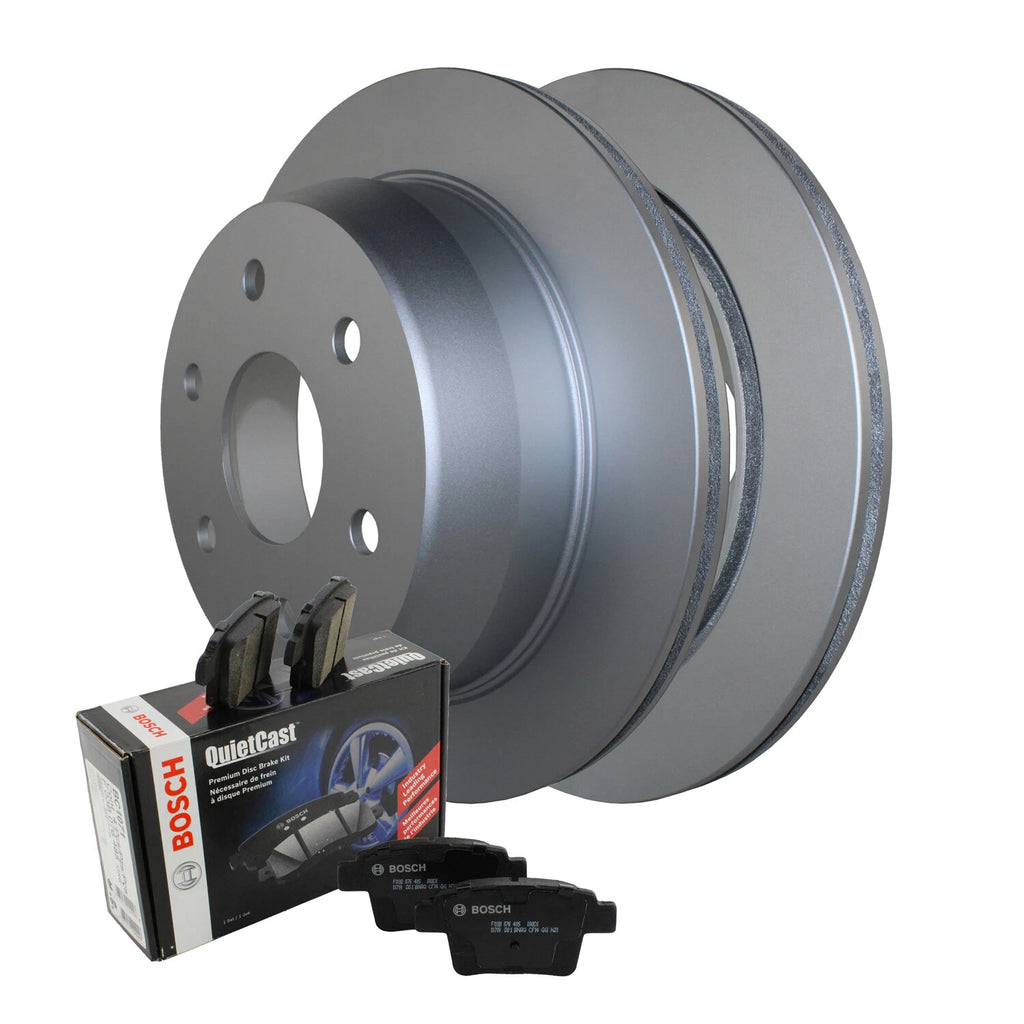 Rear Brake Kit 325mm Rotors & Bosch QuietCast Pads for Chevrolet GMC