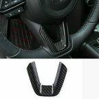 Carbon Fiber Style ABS Steering Wheel Center Trim Cover for MAZDA 3 CX-5 CX-9