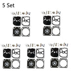 Set of 5 Carburetor Repair Kits for Zama RB-40, FS400, FS450, FS106, FS108, FS120, FS200