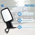 Set of 2 Mirrors for Ram 1500 (2013–2019) Manual Fold Power Adjust Heated
