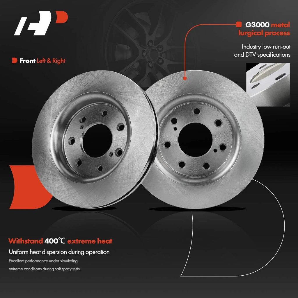 Front Disc Brake Rotors & Ceramic Pads for Ford F-150 (2010-2017)