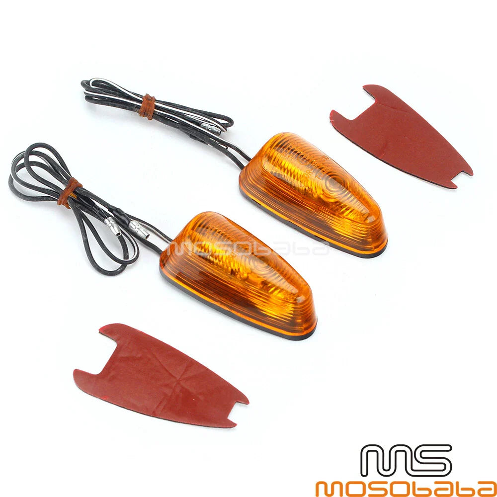 12V Mini LED Turn Signal Light for Motorcycle - Amber Indicator Lamp