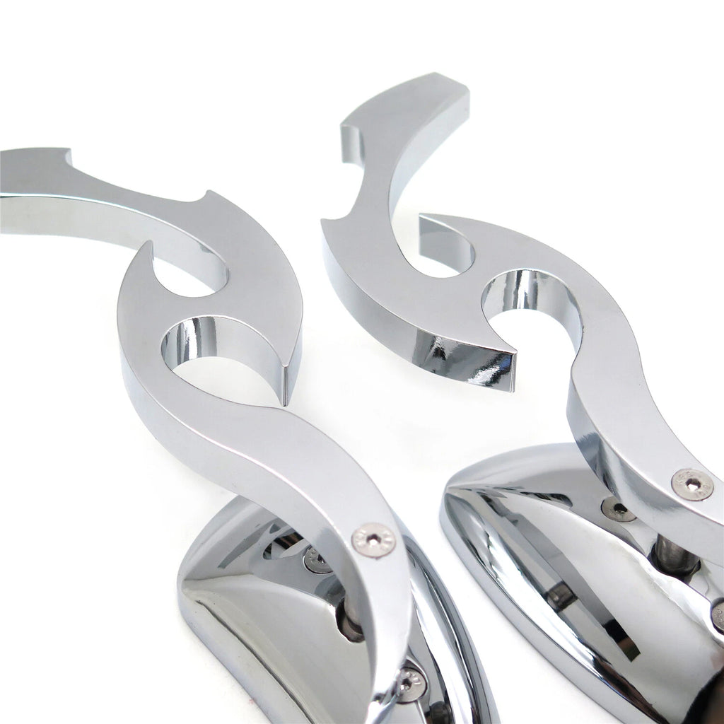 Chrome Fury Blade Running Mirror for Yamaha V-Star, Warrior, V-Max, Virago