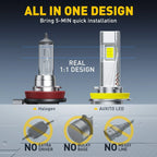 AUXITO LED Headlight Bulbs H11 Combo Kit (4-20X) 6500K High Low Beam
