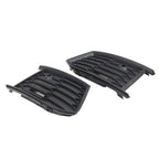 Front Bumper Fog Light Grille Covers Matte Black for Audi A6 S6 (2018-2024)
