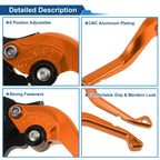 Adjustable Short Brake Clutch Levers for Honda VFR750 (1991–1997) - Orange