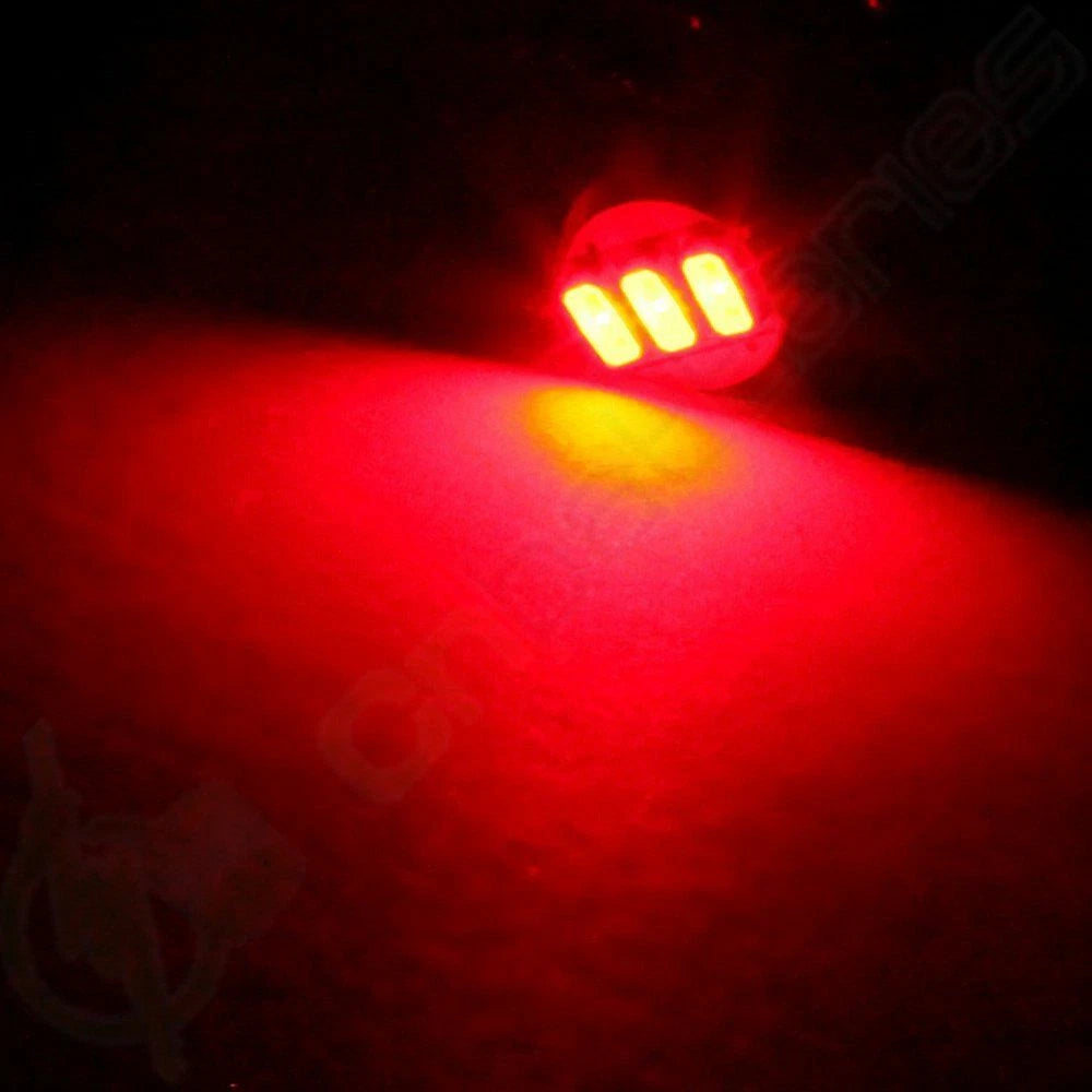 10x T5 Ultra Red LED Wedge Bulb for Dashboard Gauge (58, 70, 73, 74)