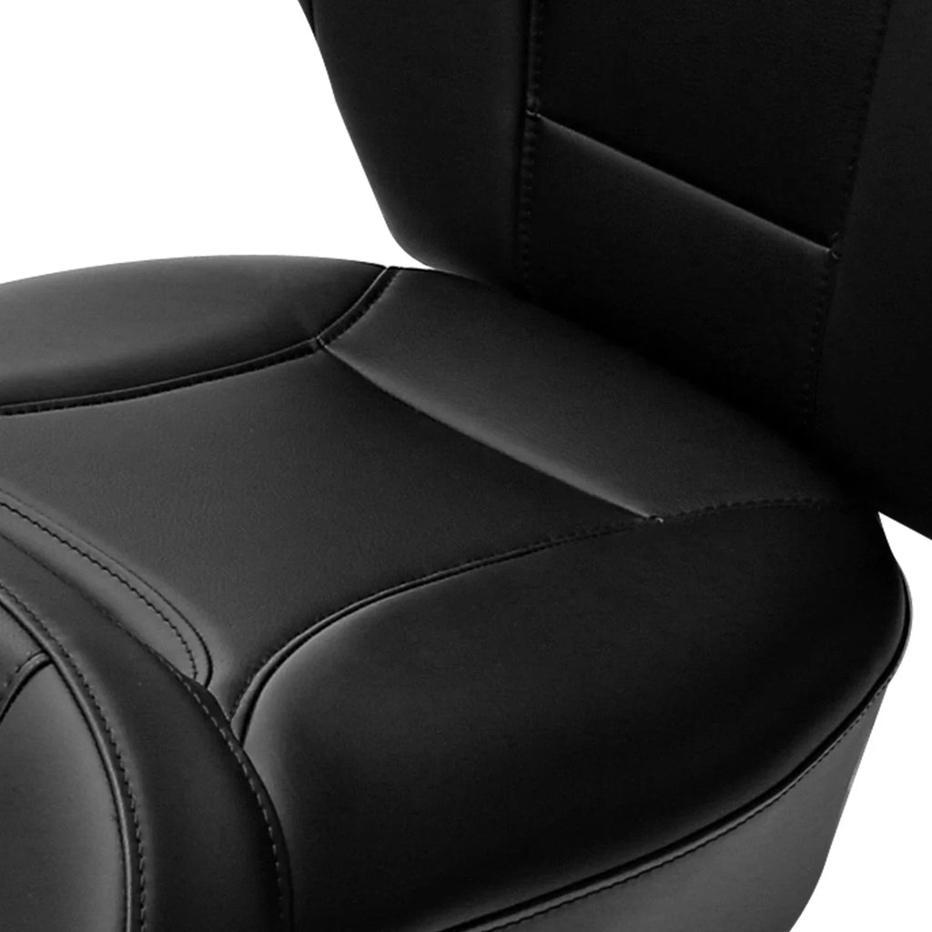 Black Driver Passenger Seat & Backrest Pad for Harley Street Glide (14-23)