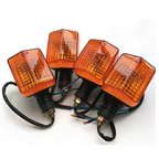 4 x Motorcycle Indicators Yellow Lens for Honda, Yamaha, Suzuki, Kawasaki