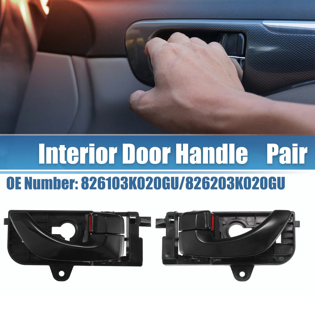 1 Pair Interior Door Handle for Hyundai Sonata (2005–2008) Black