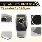 TPU Car Key Case for Mercedes Benz E Class (2017–2017) - Silver Tone