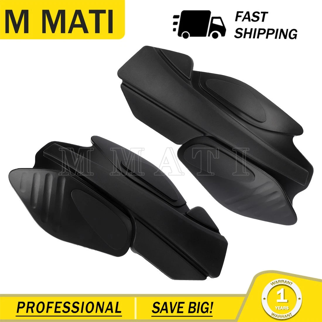 2 Black Hand/Wind Guards 2876846 for Polaris ATV Sportsman Scrambler (2014–2023)