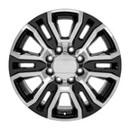 20 Inch Machined Black Wheel Replacement for 2011-2024 Chevy Silverado 3500 HD