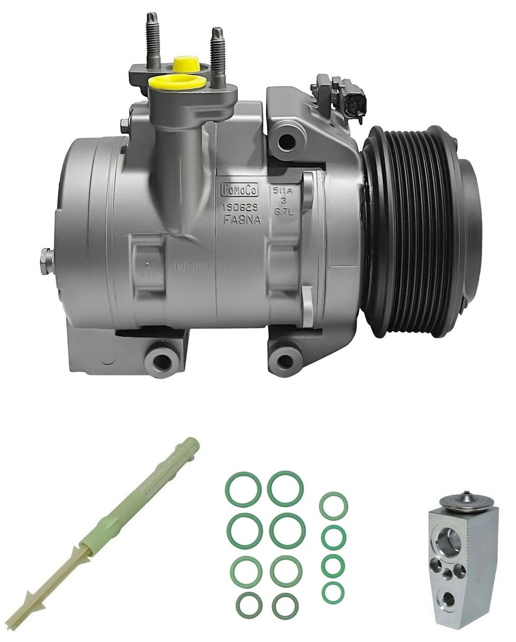 AC Compressor Kit Replacement for Ford F-250 Super Duty 6.7L (2018–2018)