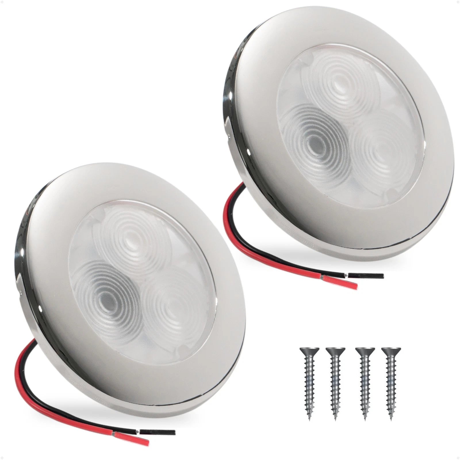 2X LED Marine Courtesy Lights for Boat Ceiling (3 Inch)