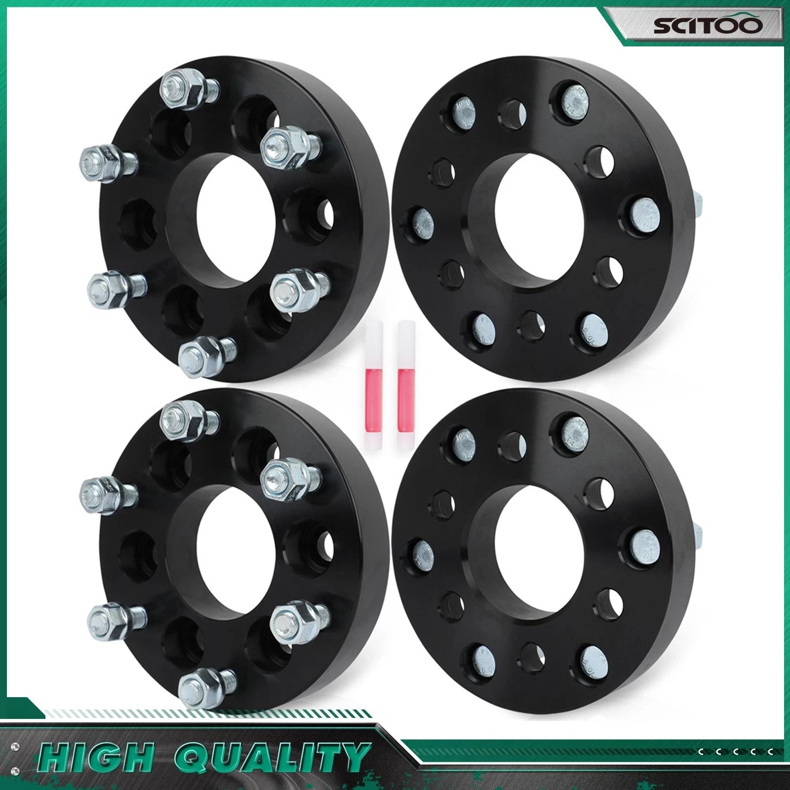 4X 1.25" Wheel Adapters 6x4.5 to 6x5.5 1/2"-20 for Dodge Dakota (1991–2004)