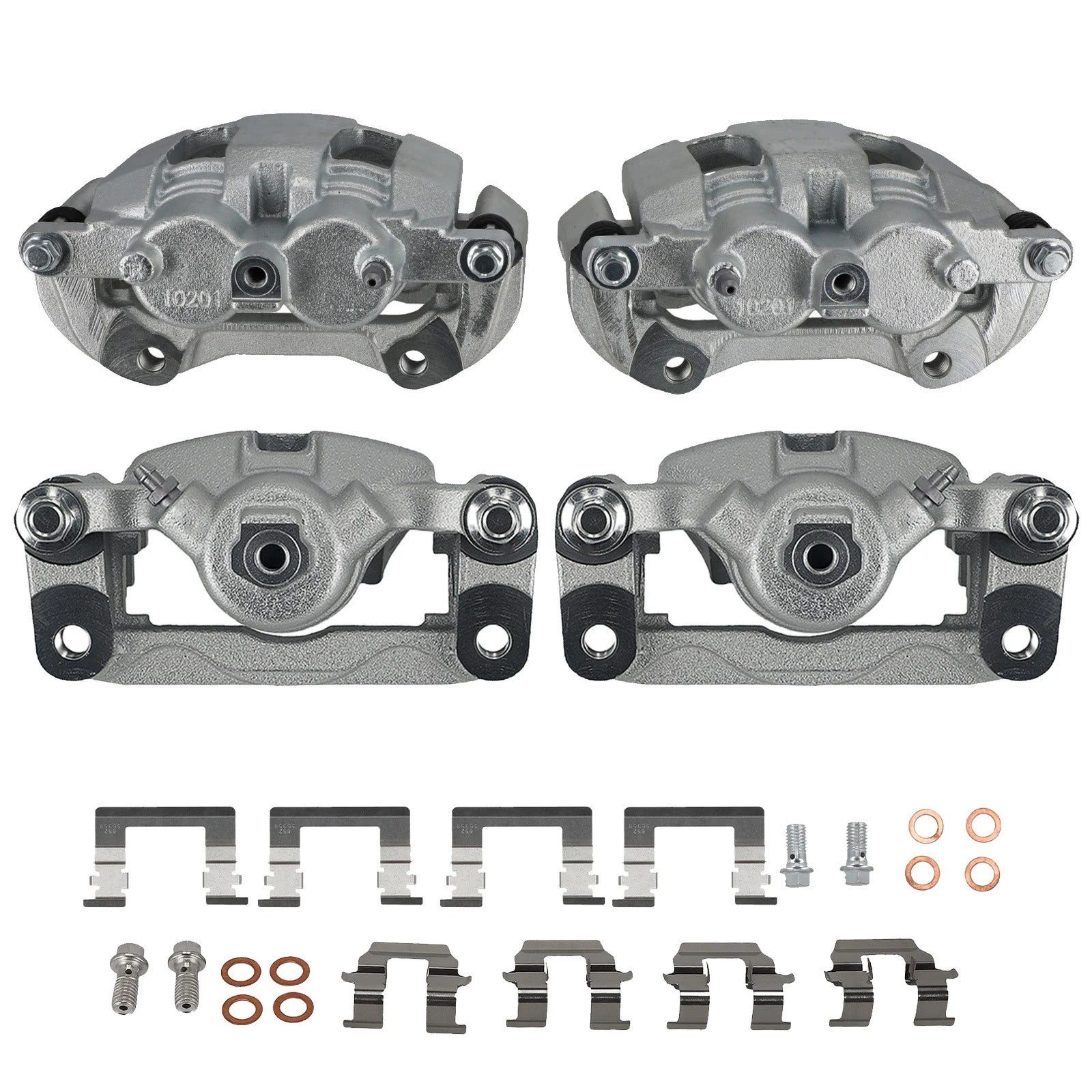 Front & Rear Disc Brake Calipers with Brackets for Chevrolet Impala (2006–2010)