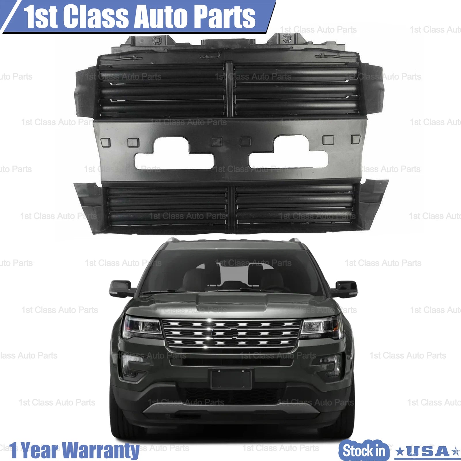 Radiator Shutter Assembly for Ford Explorer (2013–2019) Black