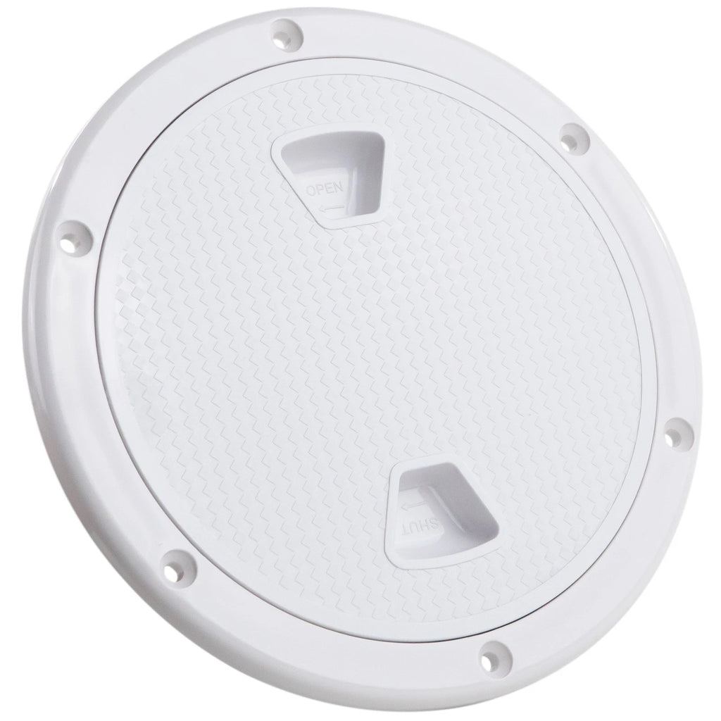 4" Round Inspection Deck Plate for Marine Access Hatch (Non-Skid)