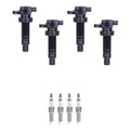 Set of 4 Ignition Coils & NGK Ruthenium Spark Plugs for Kia Soul (2014–2019)