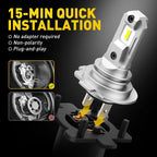 AUXITO H7 LED Headlight Bulb Kit for Cars (6500K, 32000LM)