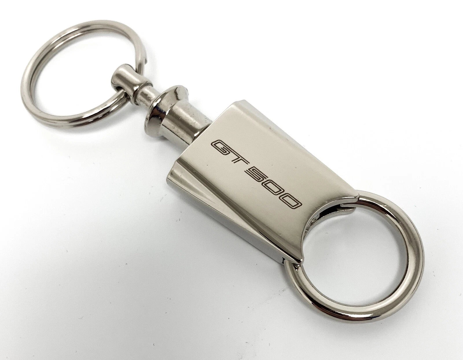 Chrome Spring Loaded Key Chain Licensed for Shelby Mustang GT500 (1967–2024)
