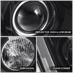 Projector Headlights for Cadillac DTS (2006–2011) - Black Housing, Clear Lens
