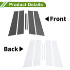 6 Pcs Pillar Window Trim for Chevy Cruze (2016–2019) Carbon Fiber Black