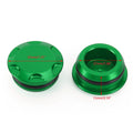 Aluminum Green Frame Hole Caps for Kawasaki Ninja 250 400 (2018–2022)