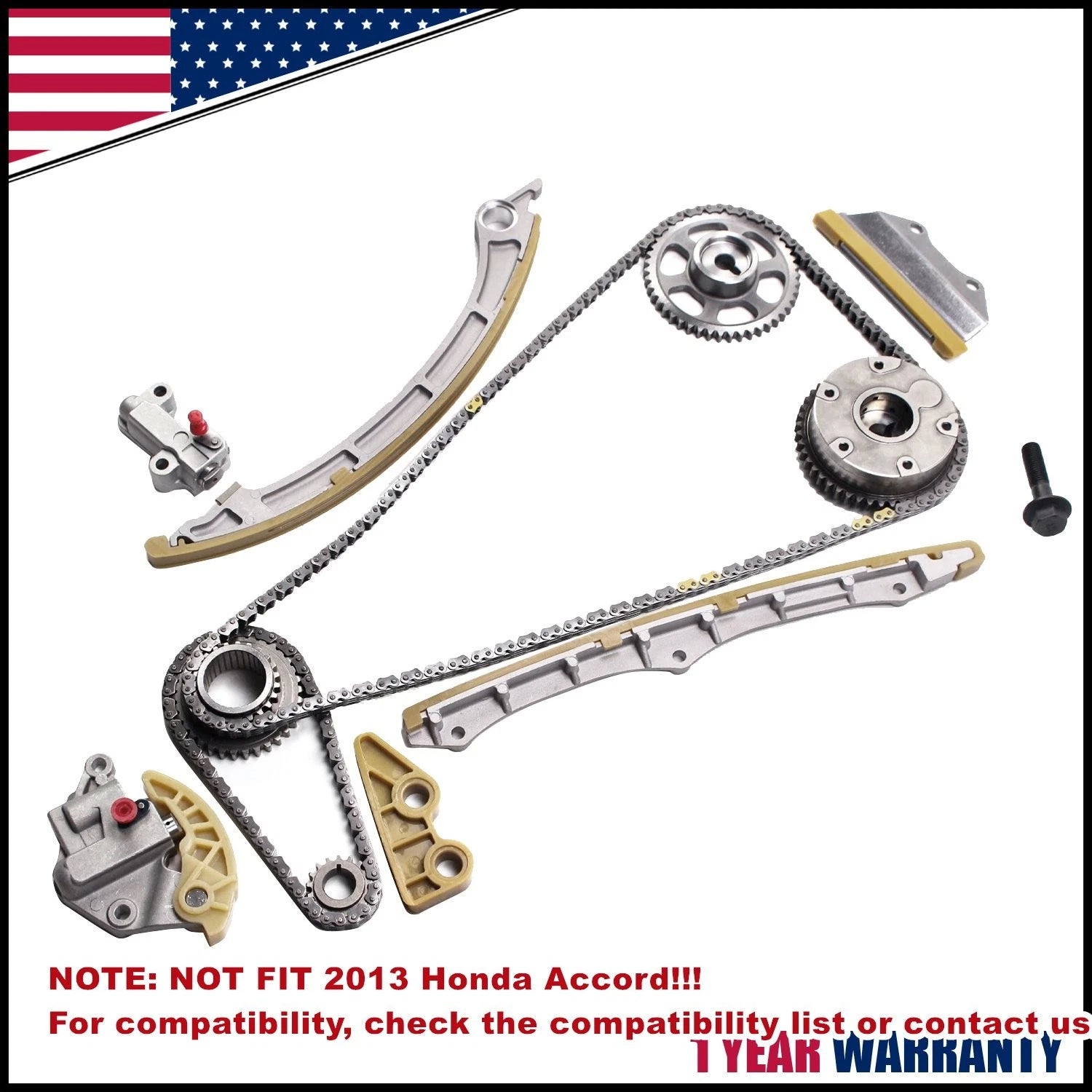 Timing Chain Kit for Honda Accord CR-V Crosstour 2.4L (2008–2015) K24Z