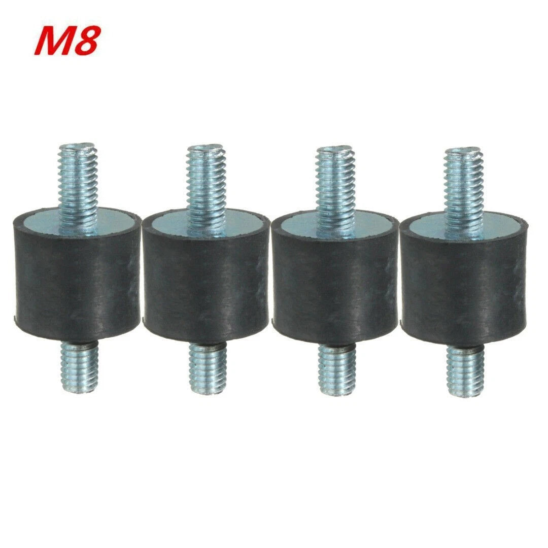 Set of 4 M8 Rubber Shock Absorber Mounts Vibration Isolator Bobbins 25x20mm