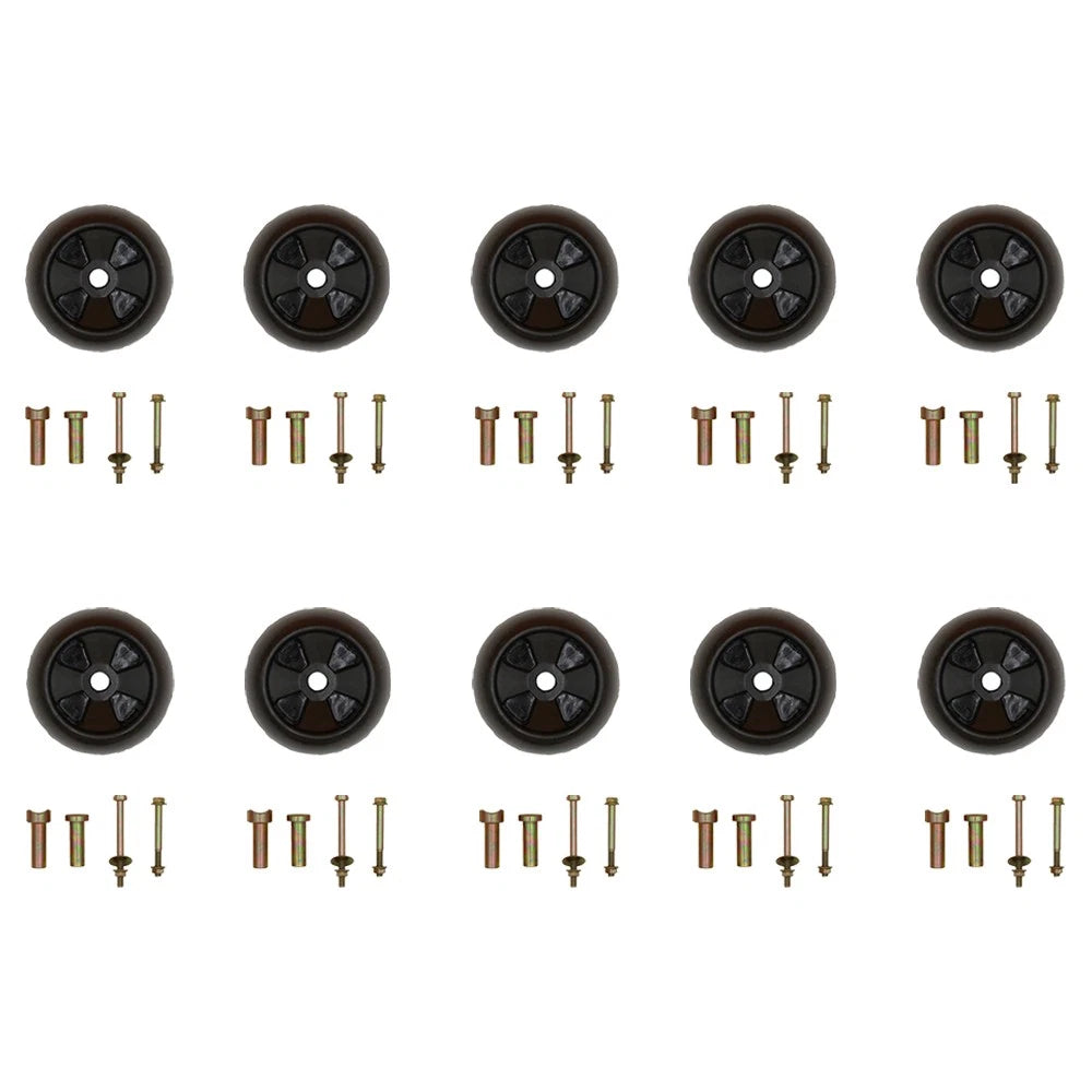 10PK Plastic Deck Wheel Kit for John Deere Lawn Mowers (38" 48" Cut) AM133602