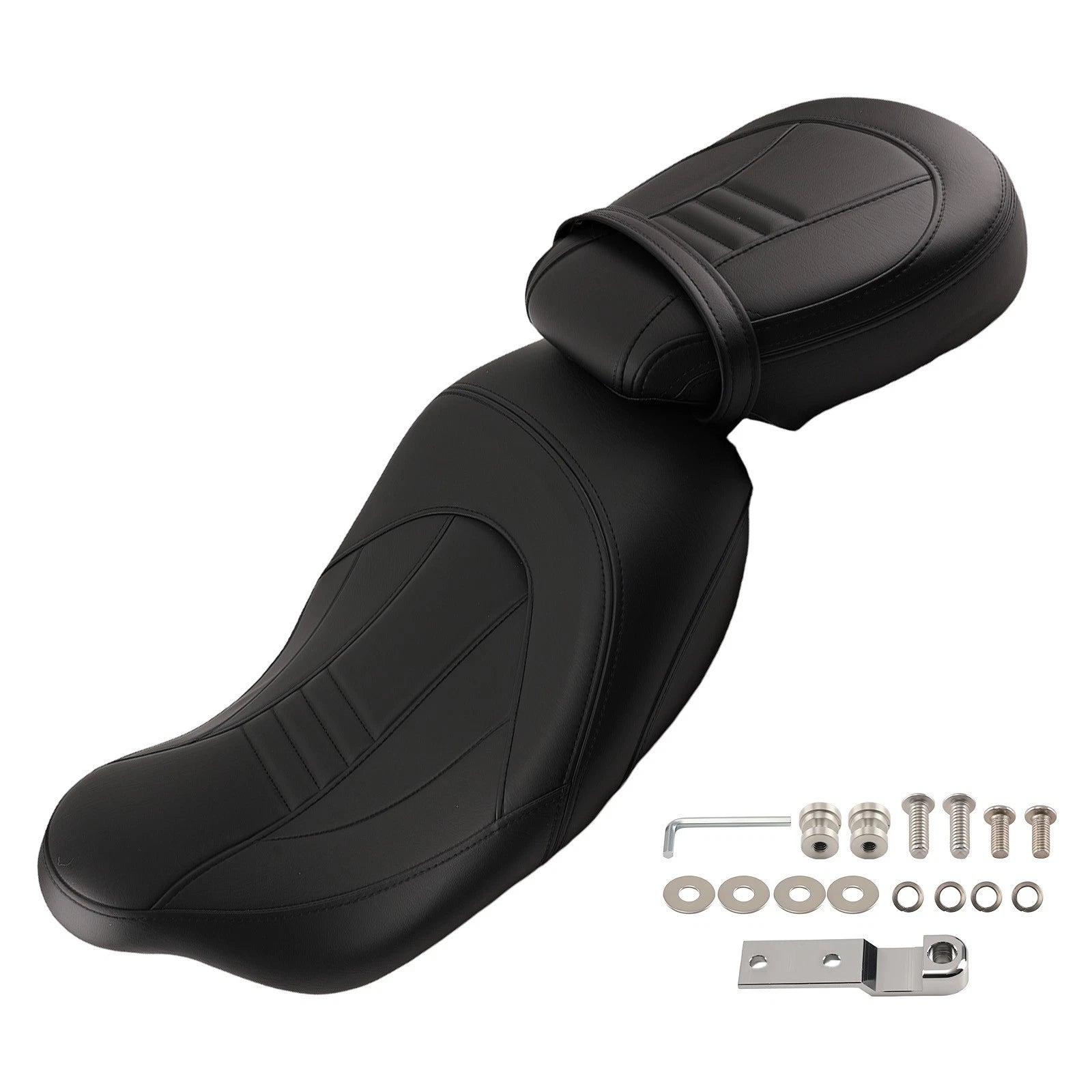 Leather Seat for Harley Touring (2009–2024) Black Tapered Nose